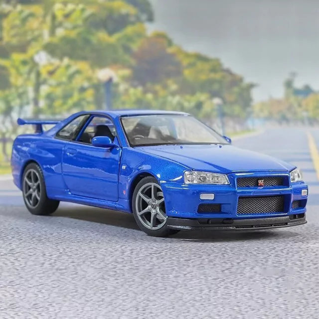 Carro Miniatura Nissan Skyline GTR R34 | Escala 1:24