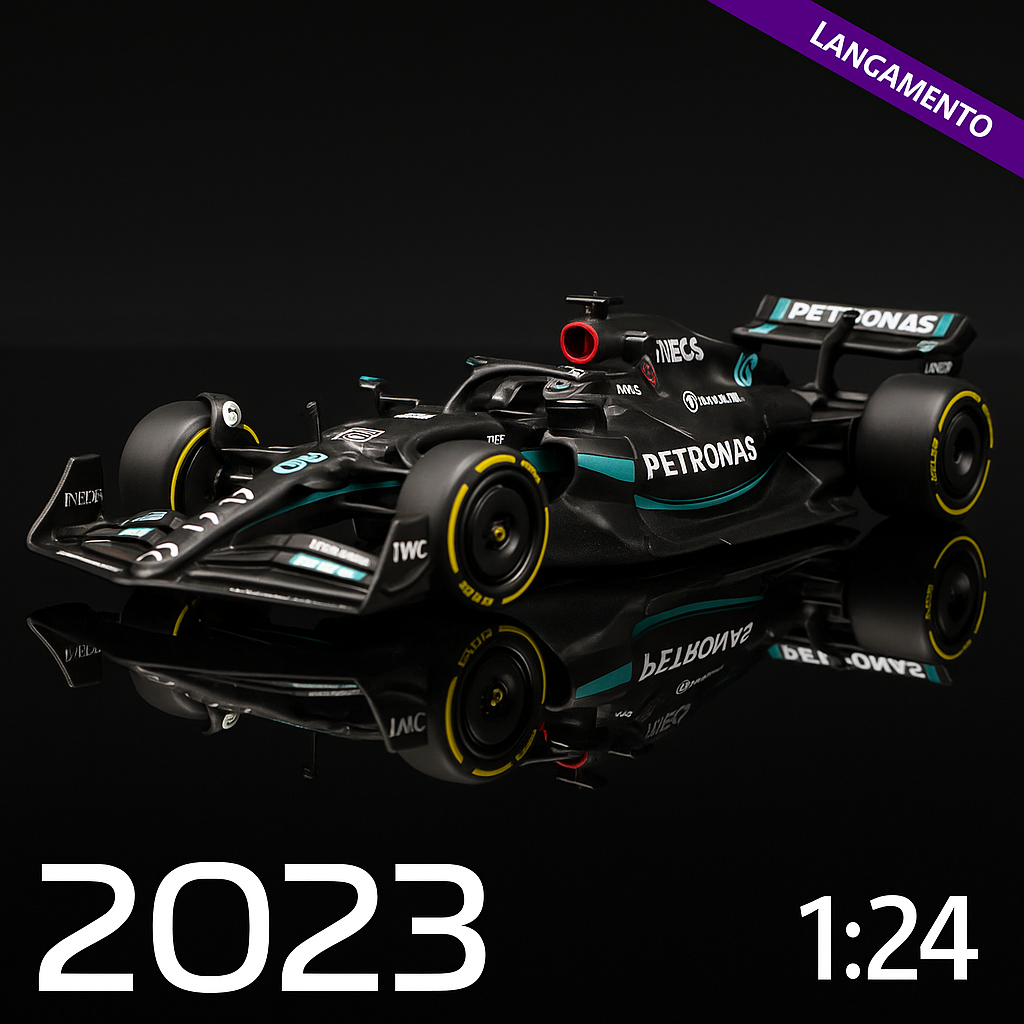 Carro Miniatura F1 Mercedes W14 2023 | Escala 1:24